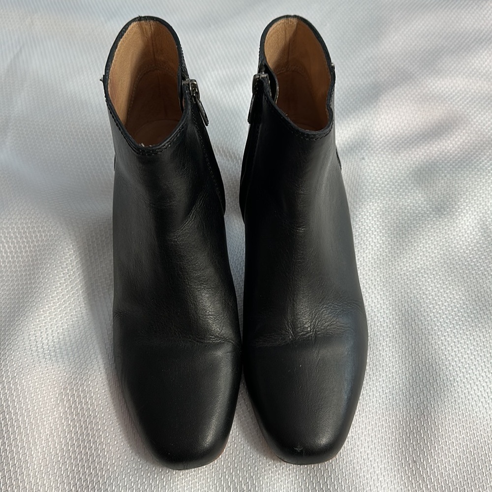 Madewell black leather booties boots - Picture 2 of 10